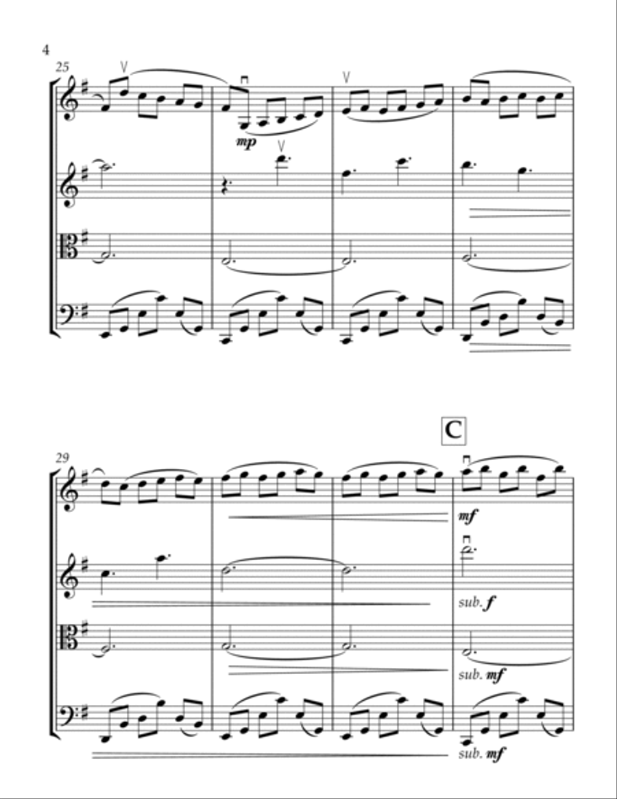 Liz On Top Of The World String Quartet scores gallery preview page 5