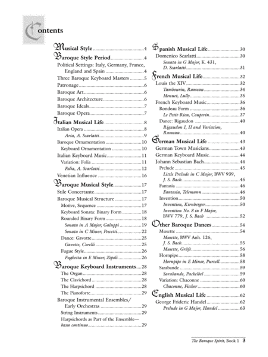 The Baroque Spirit (1600--1750), Book 1 Piano Solo scores gallery preview page 2