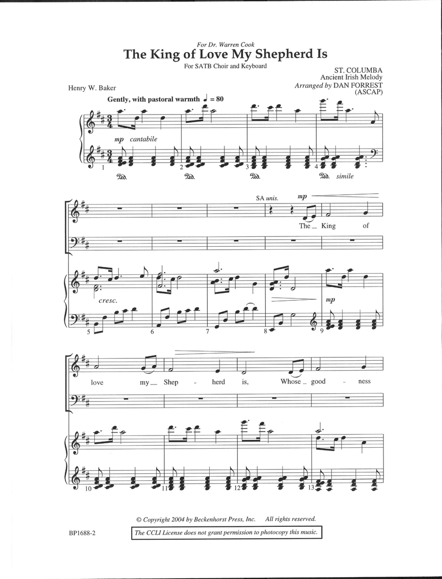 The King of Love My Shepherd Is - Forrest 4-Part scores gallery preview page 2