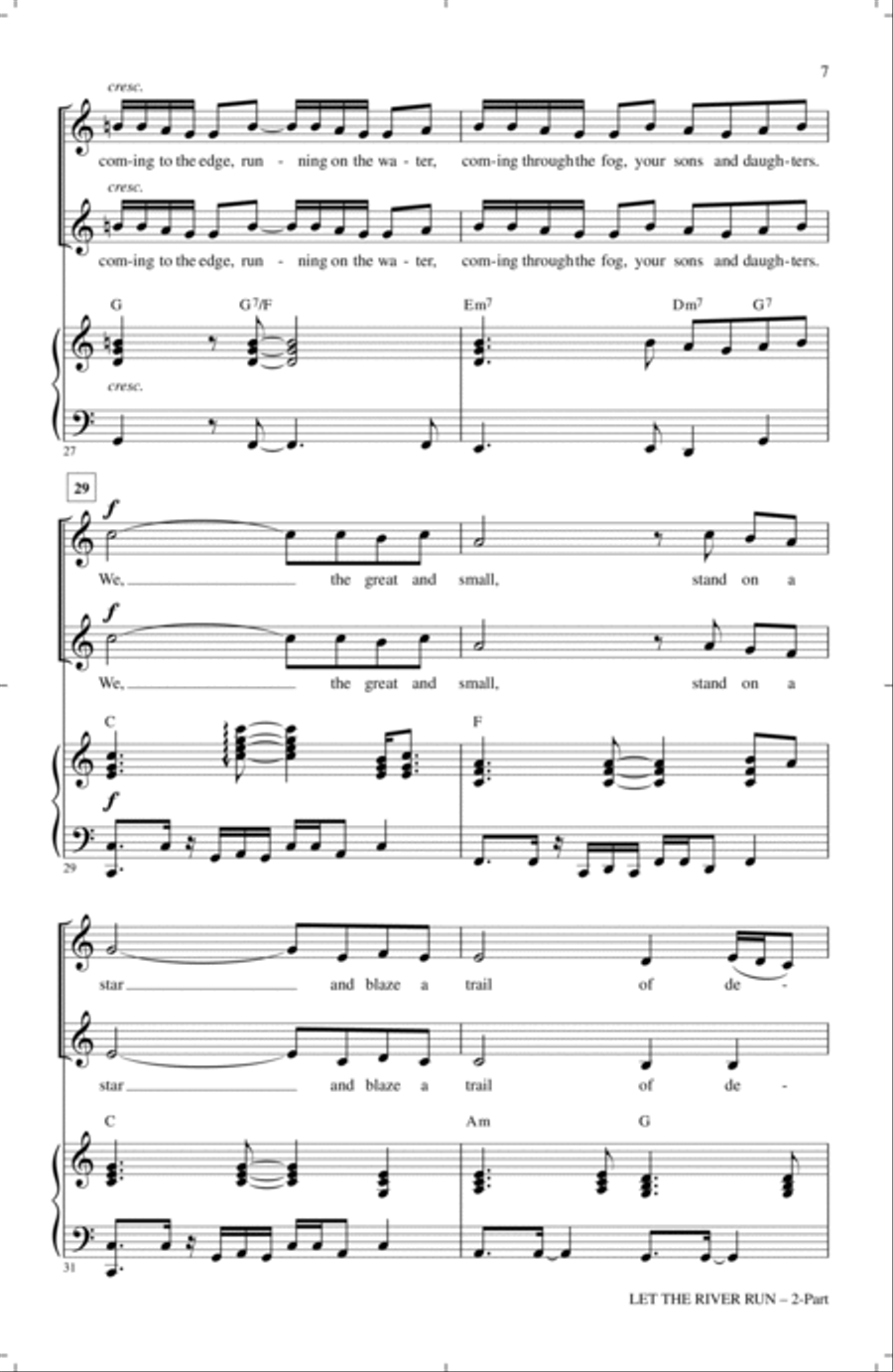 Let The River Run (arr. Mac Huff) 2-Part scores gallery preview page 5