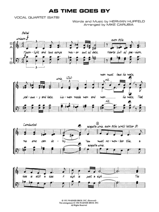 As Time Goes By: SATB Vocals