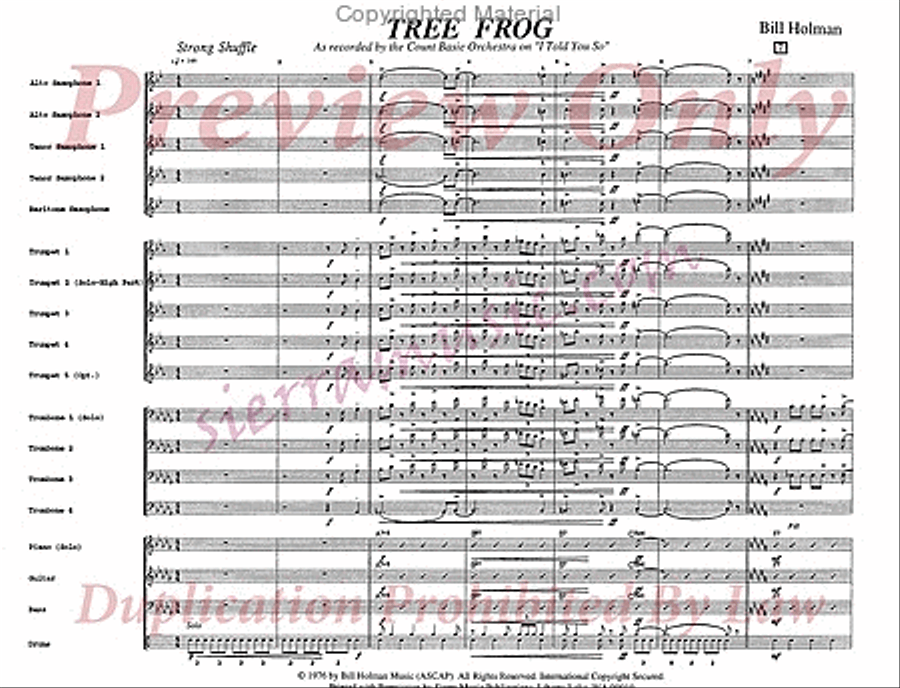 Tree Frog Big Band scores gallery preview page 2