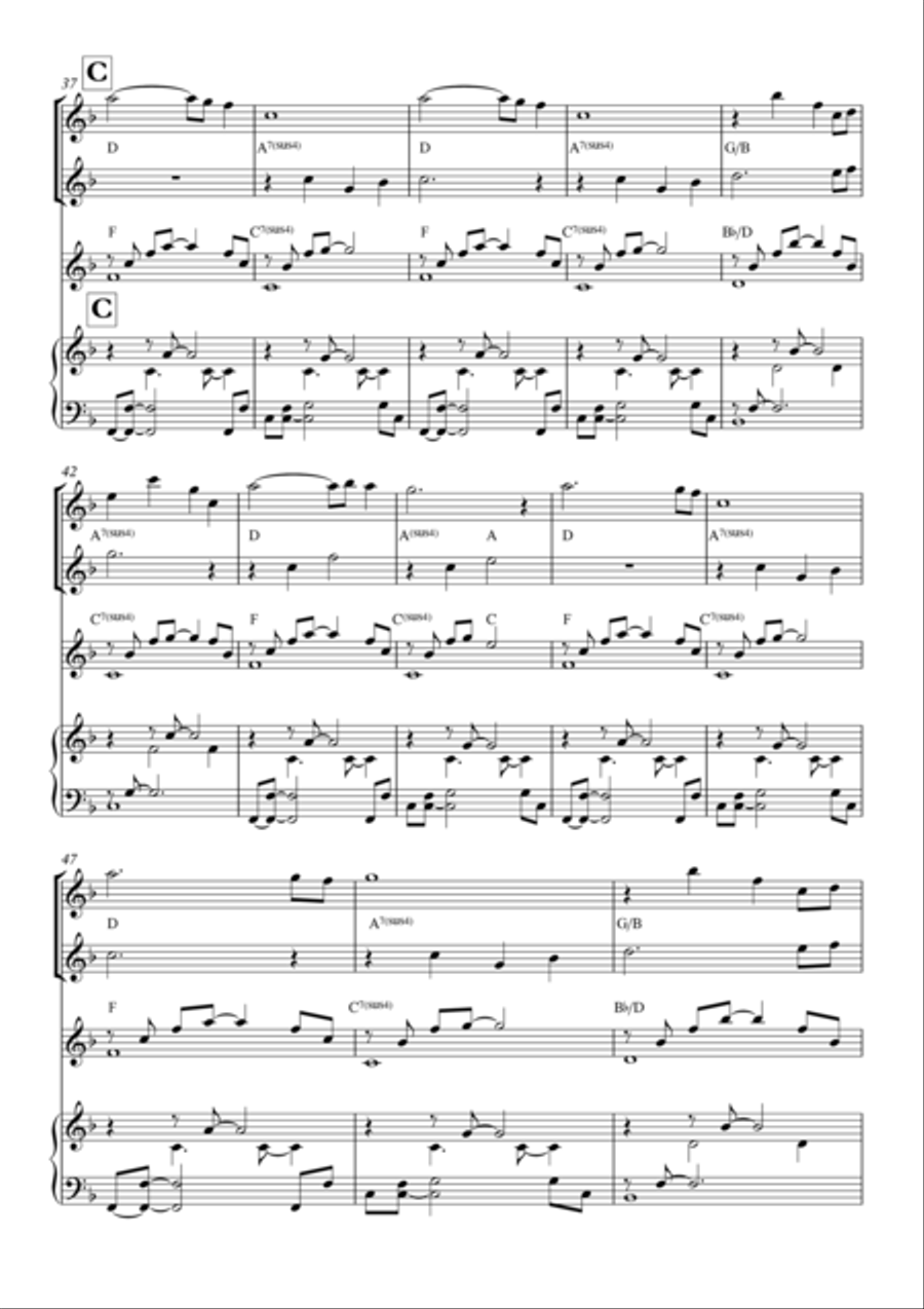 Instrumental Interlude 2'55 for 2 flutes, guitar and/or piano by Simon Peberdy image number null