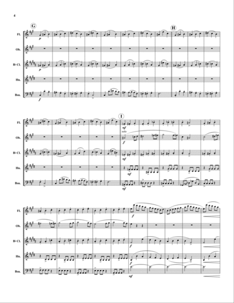 Slavonic Dance No. 1 Slavonic Dance No. 1 Woodwind Quintet scores gallery preview page 4