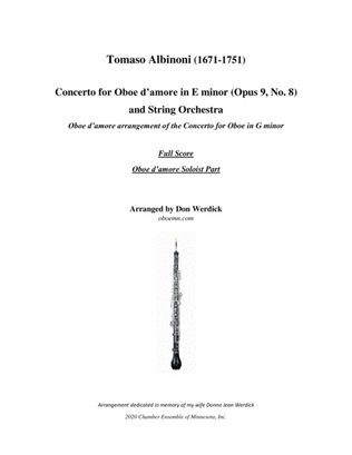 Concerto for Oboe d’amore in E Minor, Op. 9 No. 8
