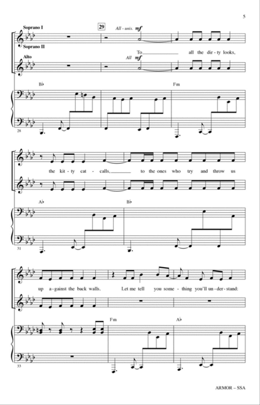 Armor (arr. Audrey Snyder) SSA scores gallery preview page 4