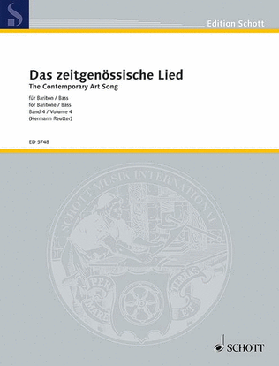 Book cover for Zeitgenossische Lied Bass
