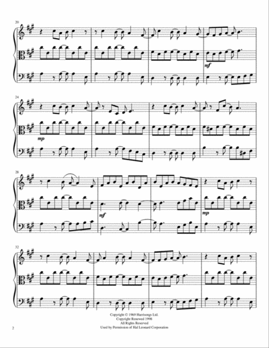 Here Comes The Sun String Trio scores gallery preview page 3