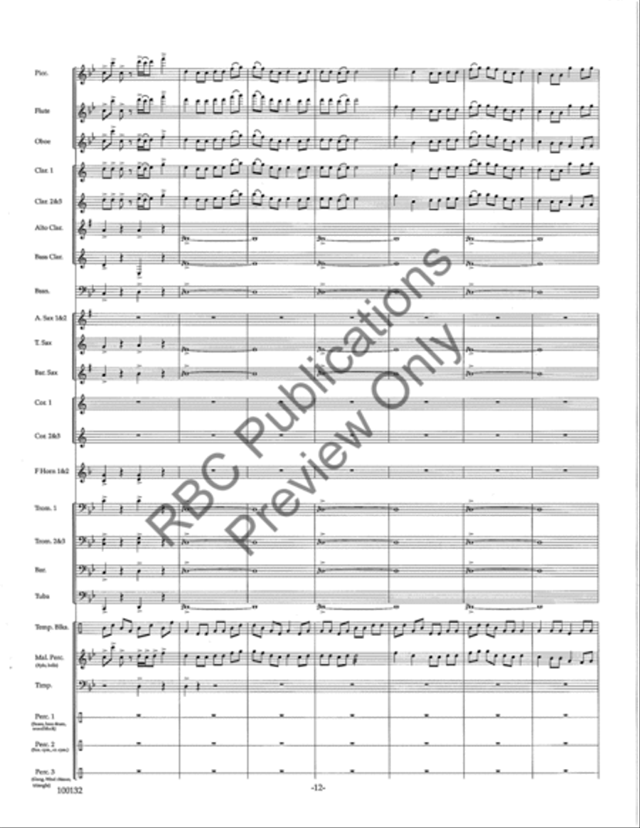 Dance Of Fire Concert Band scores gallery preview page 15