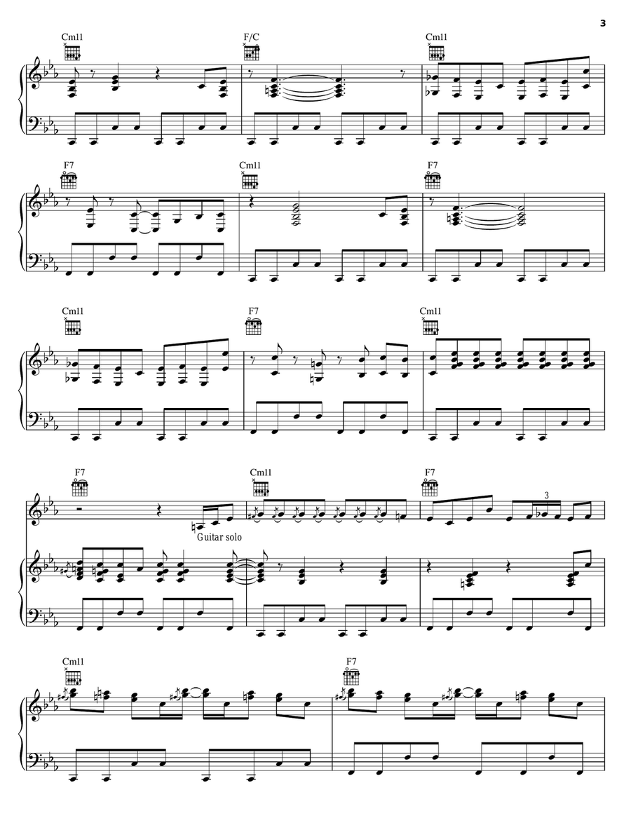 I Feel The Earth Move Piano, Vocal, Guitar scores gallery preview page 3