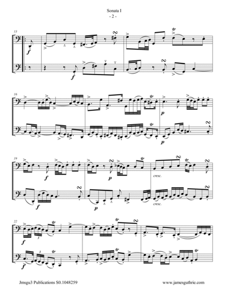 Sammartini: Sonata Op.1 No.1 for Cello Duo image number null