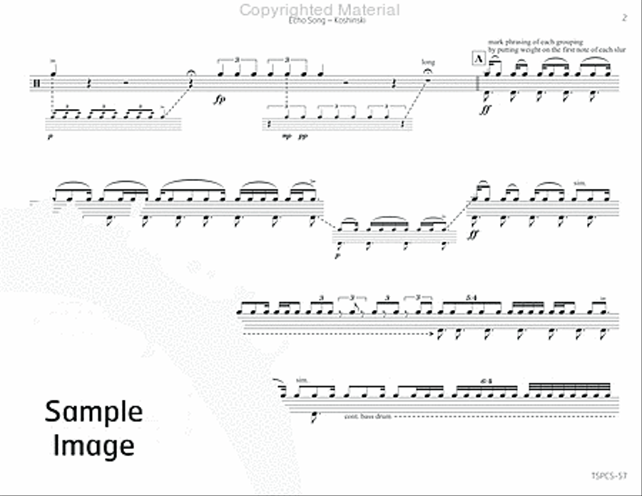Echo Song Percussion scores gallery preview page 6
