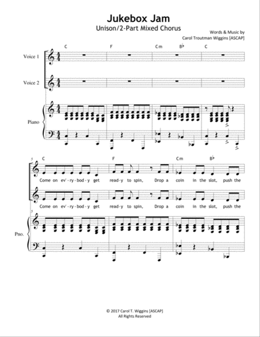 Jukebox Jam 2-Part scores gallery preview page 1
