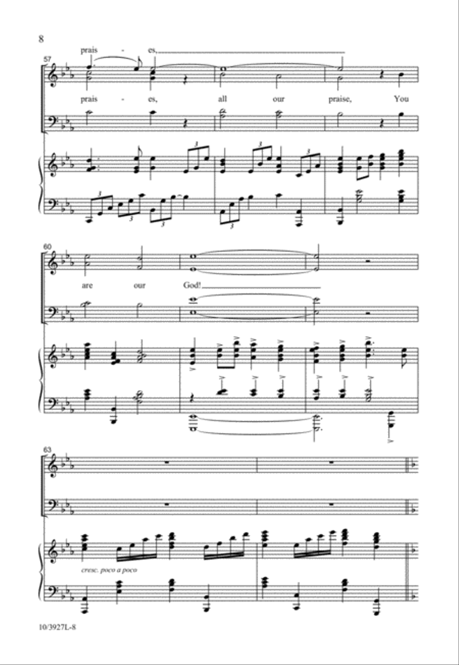 You Alone Are God SSATB scores gallery preview page 9