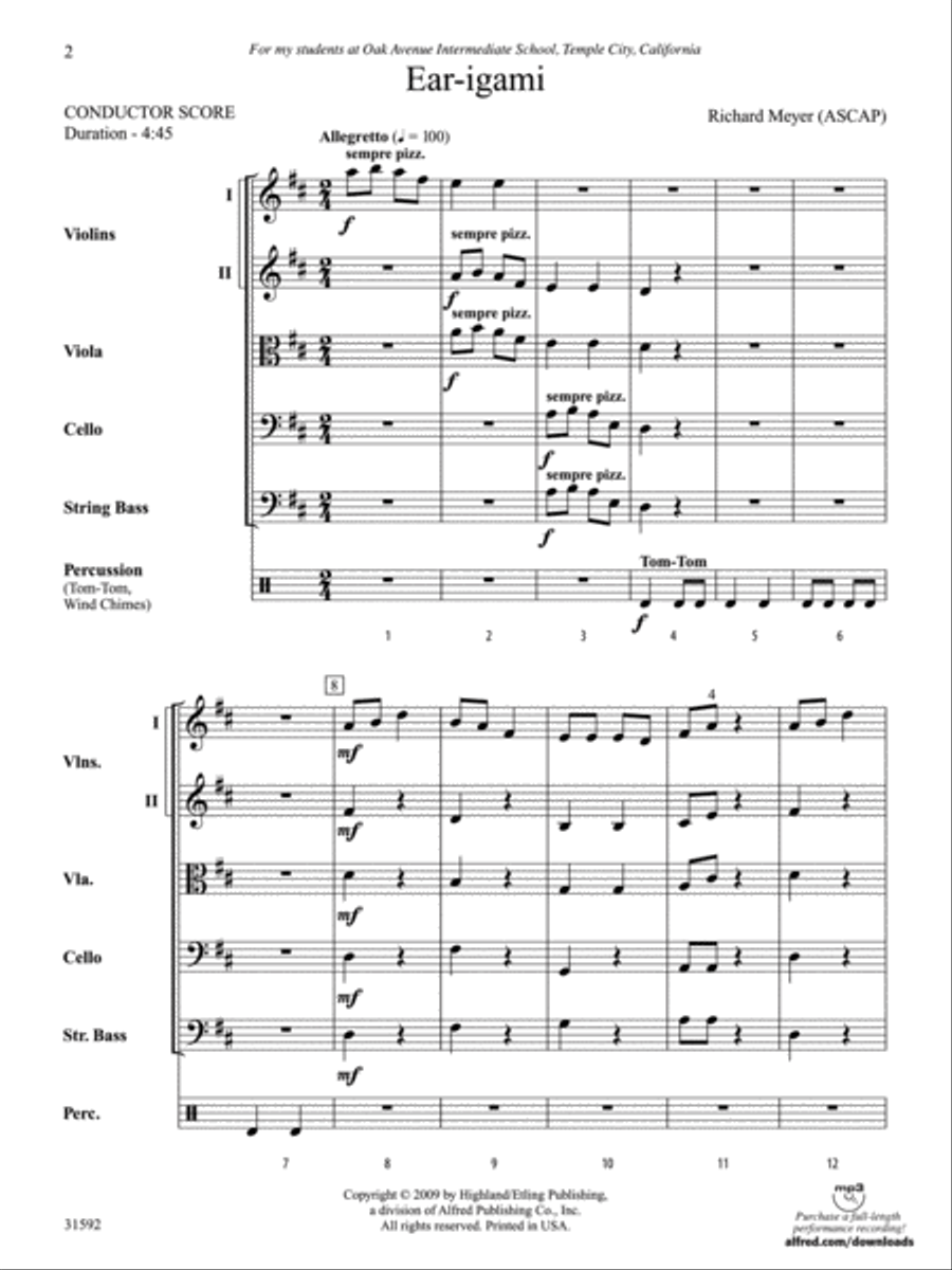 Ear-igami Ear-igami String Orchestra scores gallery preview page 2