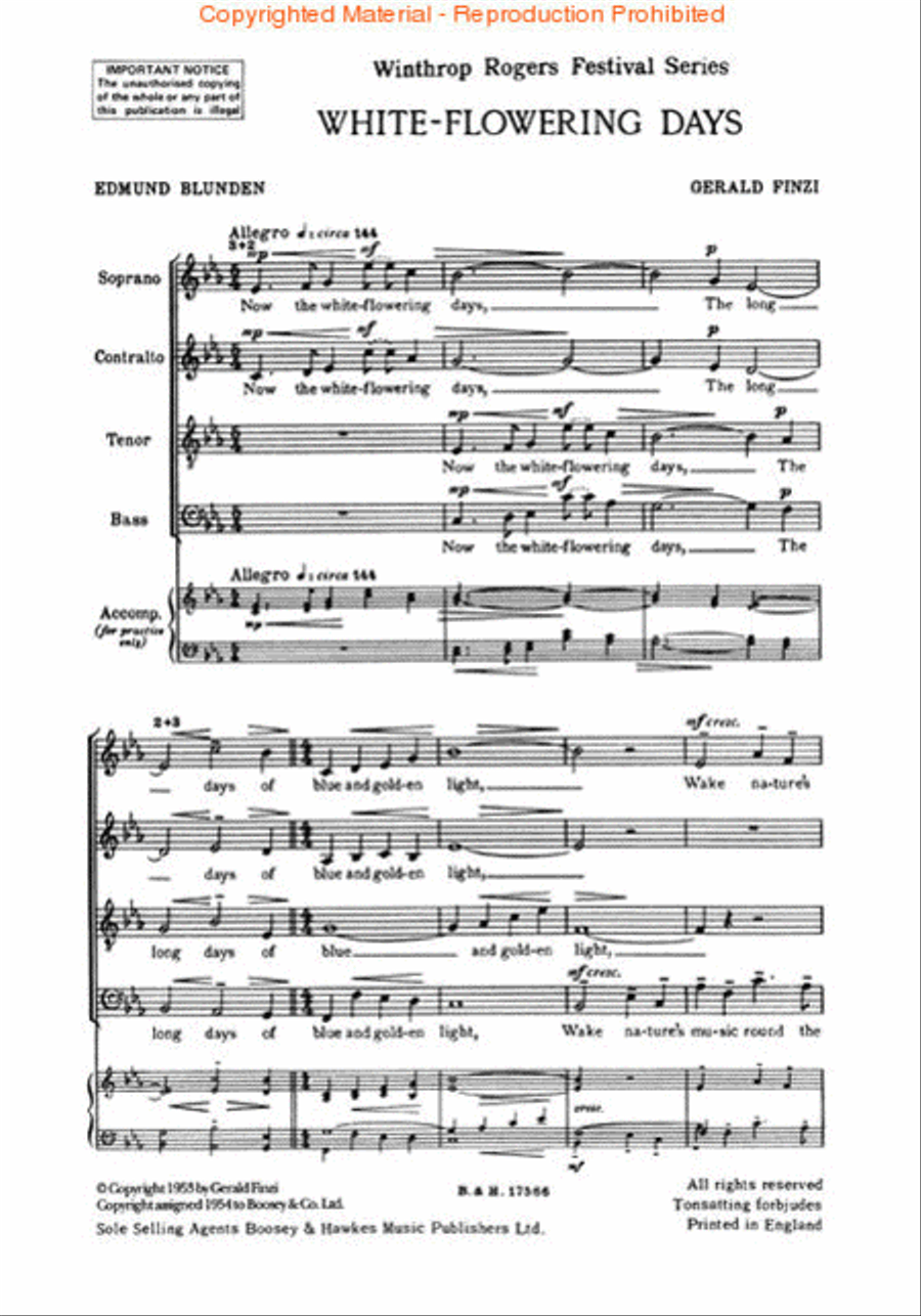 White-Flowering Days White-Flowering Days 4-Part scores gallery preview page 2