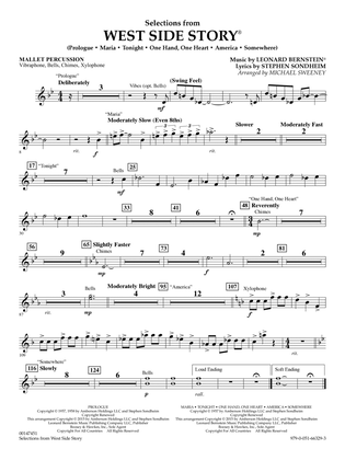 West Side Story (Selections for Flex-Band) (arr. Michael Sweeney) - Mallet Percussion