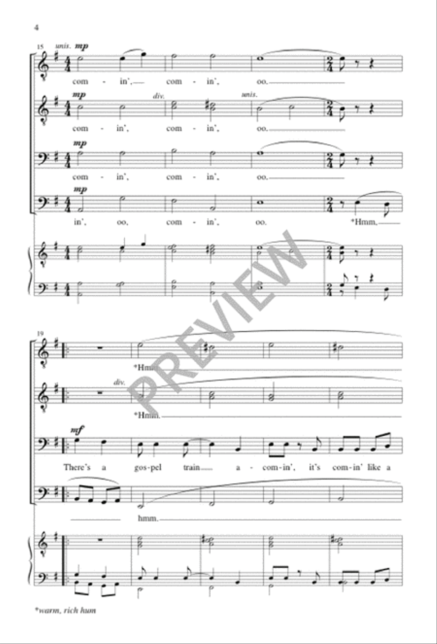 Train's a-Comin' TTBB scores gallery preview page 4