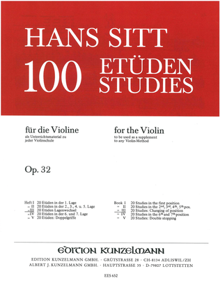 Book cover for 20 studies: Change of positions
