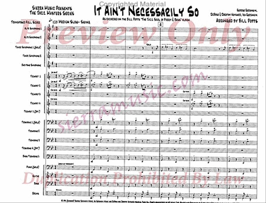It Ain't Necessarily So Jazz Ensemble scores gallery preview page 2