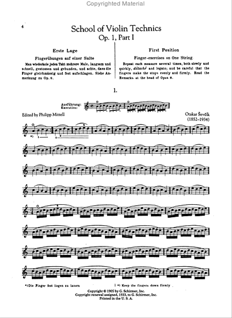 The School of Violin Technics Complete, Op. 1 Violin Solo scores gallery preview page 2