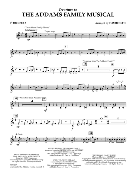 Overture to The Addams Family Musical - Bb Trumpet 3