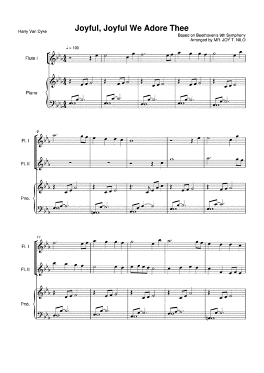 Joyful, Joyful We Adore Thee Small Ensemble scores gallery preview page 1