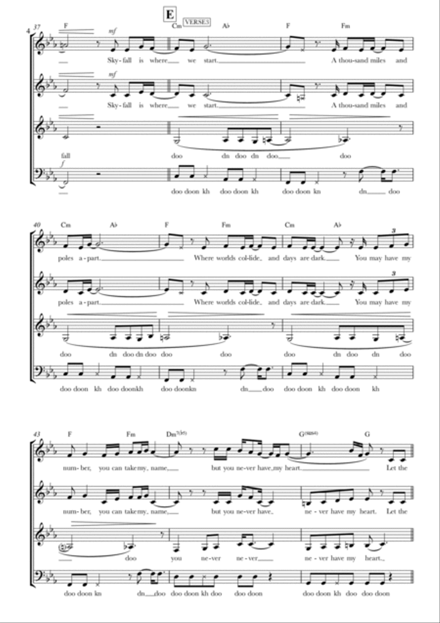 Skyfall 4-Part scores gallery preview page 4