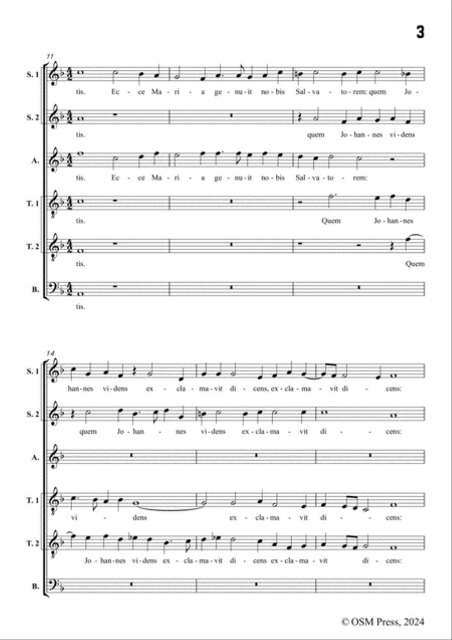 Orfeo Vecchi-Gloria in excelsis Deo,in F Major,for A cappella A Cappella scores gallery preview page 3