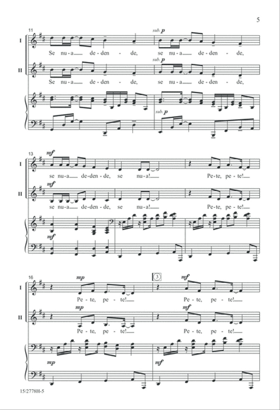 Pete, Pete! Pete, Pete! 2-Part scores gallery preview page 6