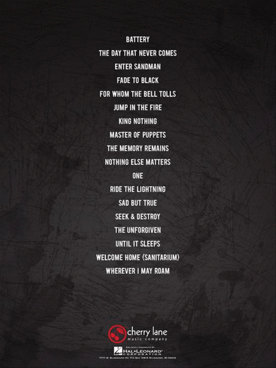 Best of Metallica for Ukulele Electric Guitar scores gallery preview page 7