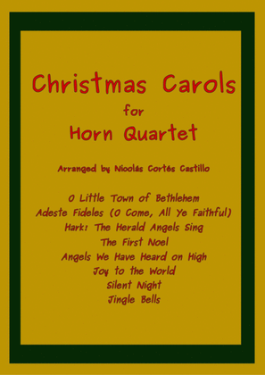 Book cover for 8 Christmas Carols for Horn Quartet