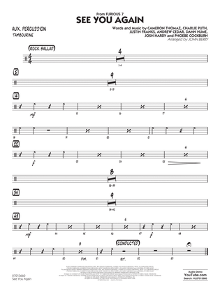 See You Again (from Furious 7) (arr. John Berry) - Aux Percussion