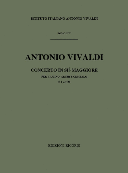 Concerto in Si b Maggiore (B flat Major)