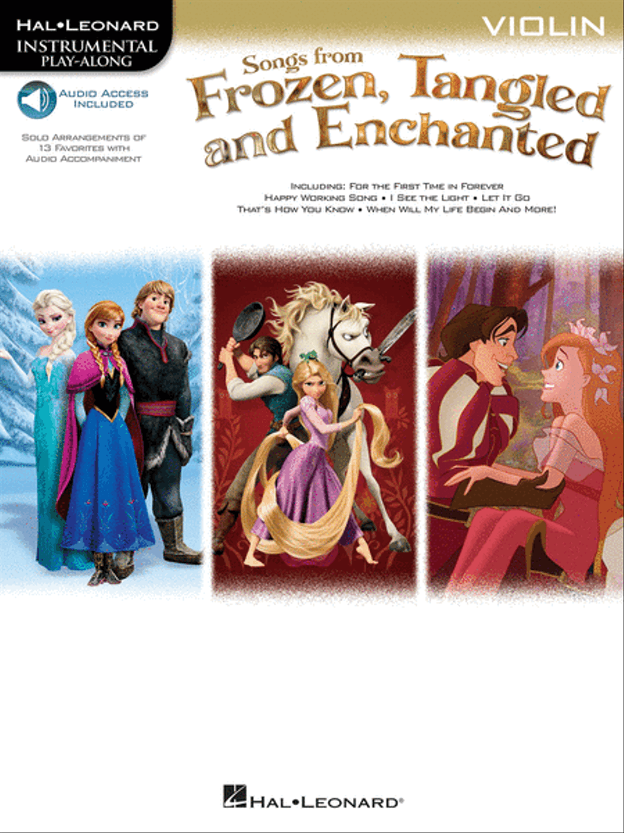 Songs from Frozen, Tangled and Enchanted Violin Solo scores gallery preview page 1