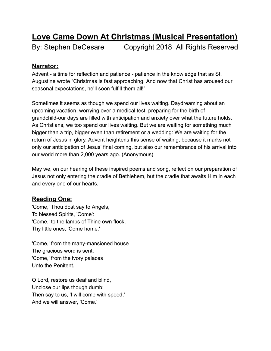 Love Came Down At Christmas (A Christmas Musical Presentation) (SATB Version) 4-Part scores gallery preview page 2