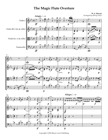 The Magic Flute Overture, Adagio and Allegro image number null