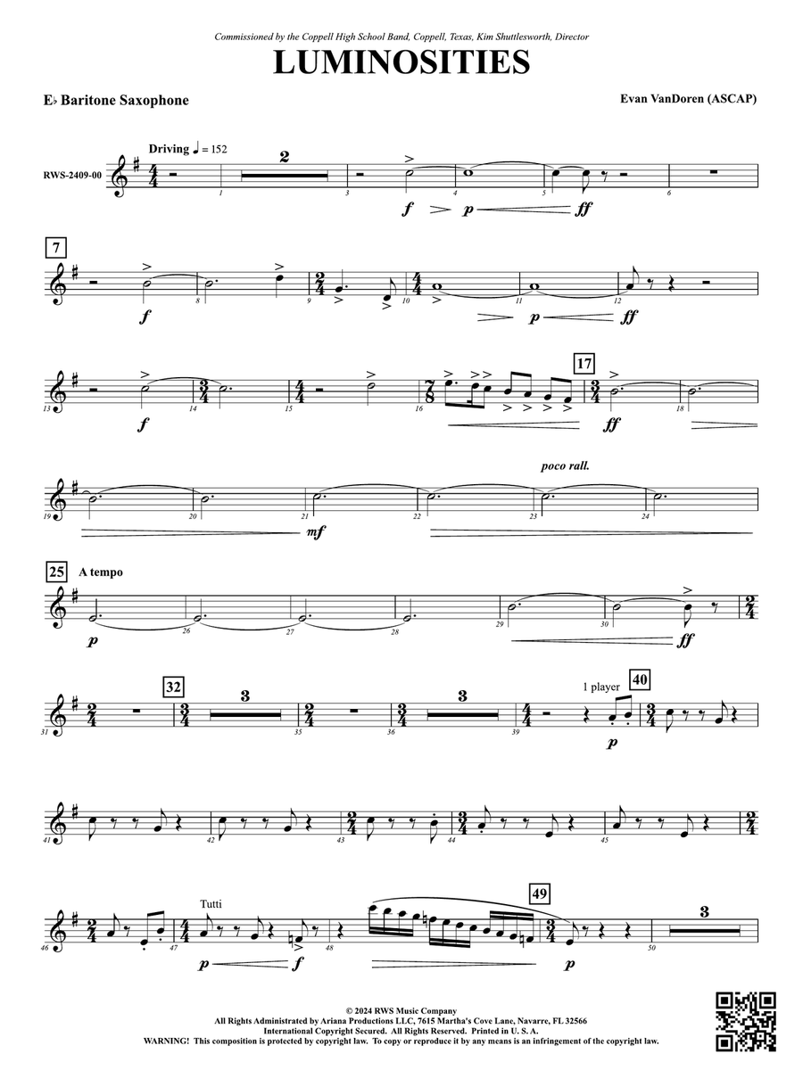 Luminosities: E-flat Baritone Saxophone