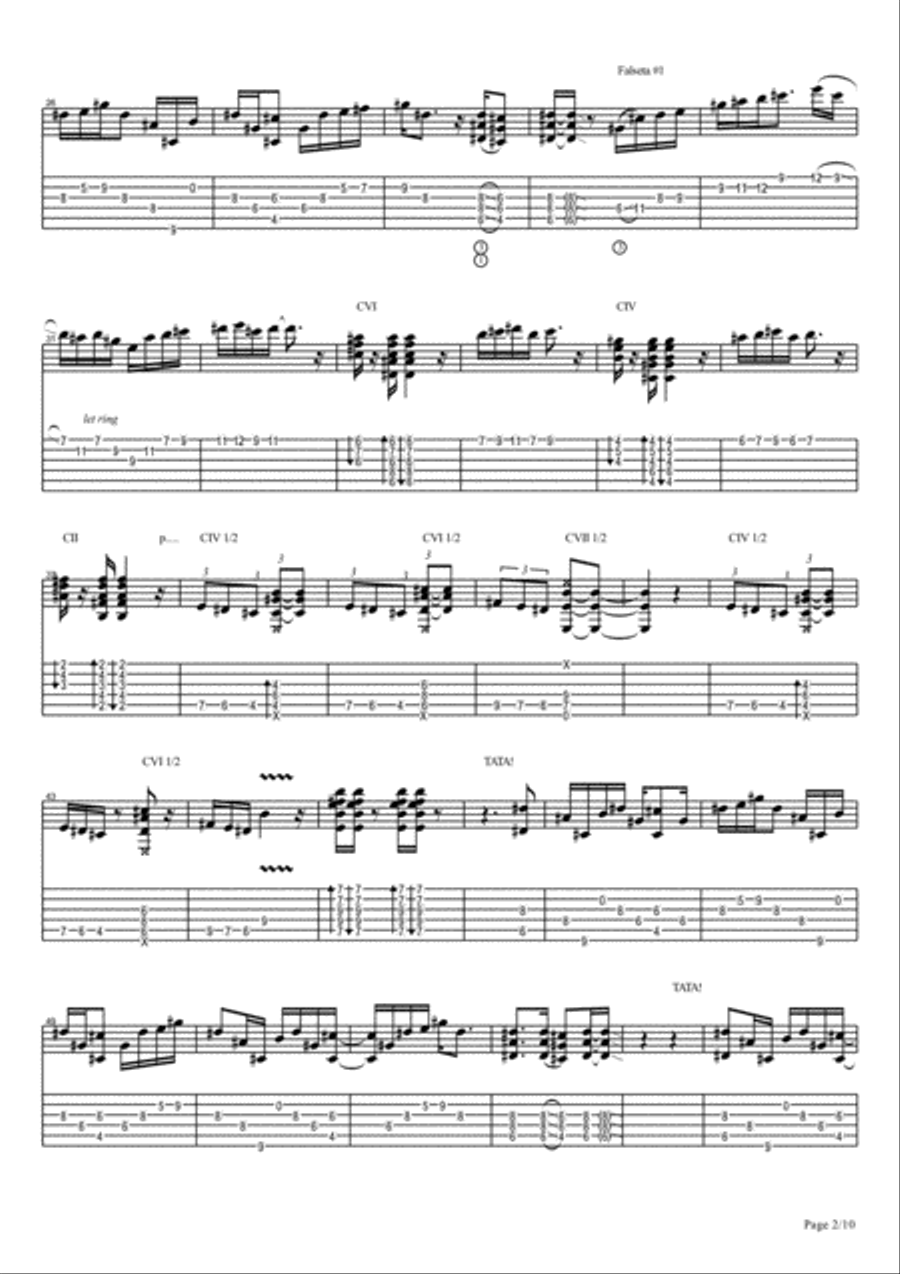Vicente Amigo - Ciudad De Las Ideas - 6 - Tata Electric Guitar scores gallery preview page 2