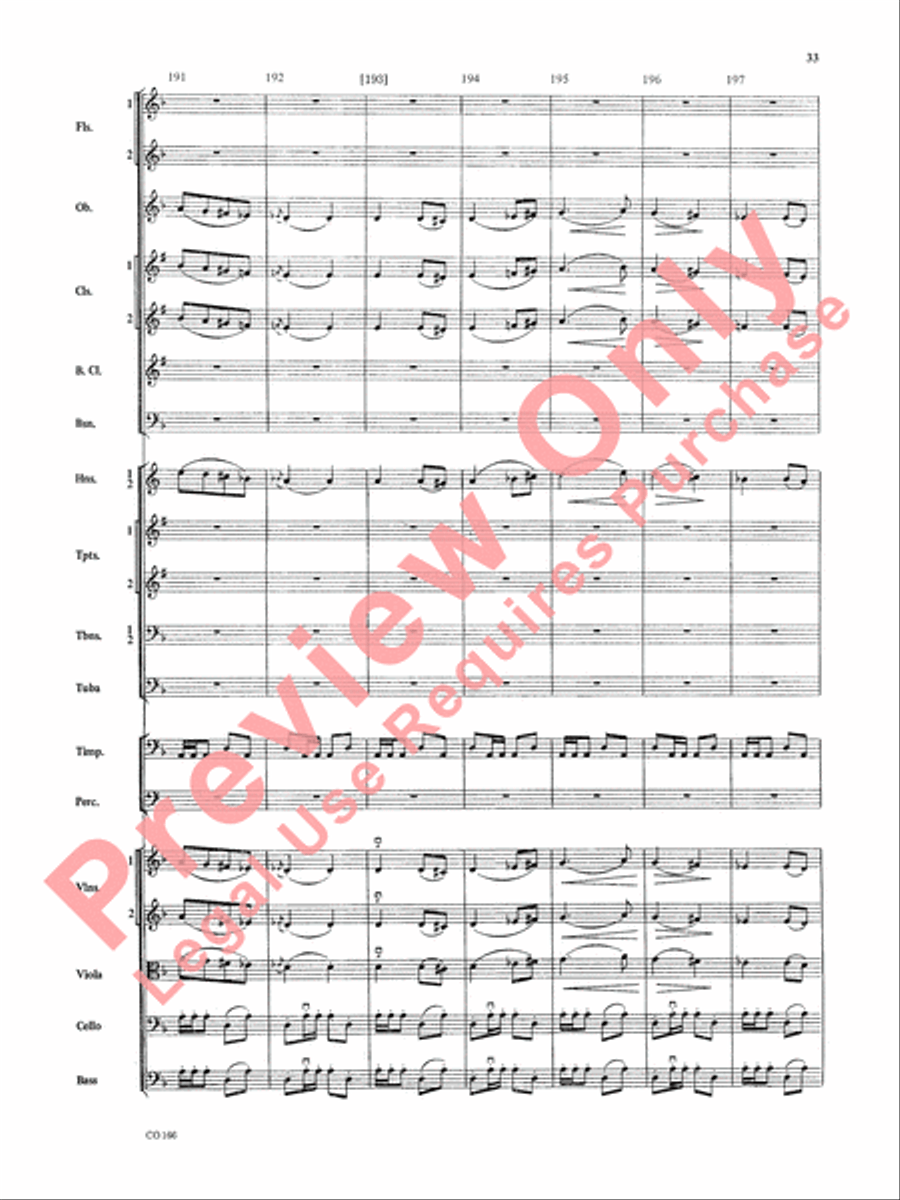 Bacchanale from Samson & Delilah (Score Only) Full Orchestra scores gallery preview page 36