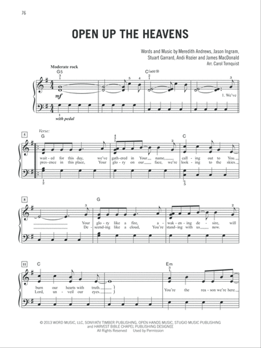 Modern Worship Hits Modern Worship Hits Easy Piano scores gallery preview page 4