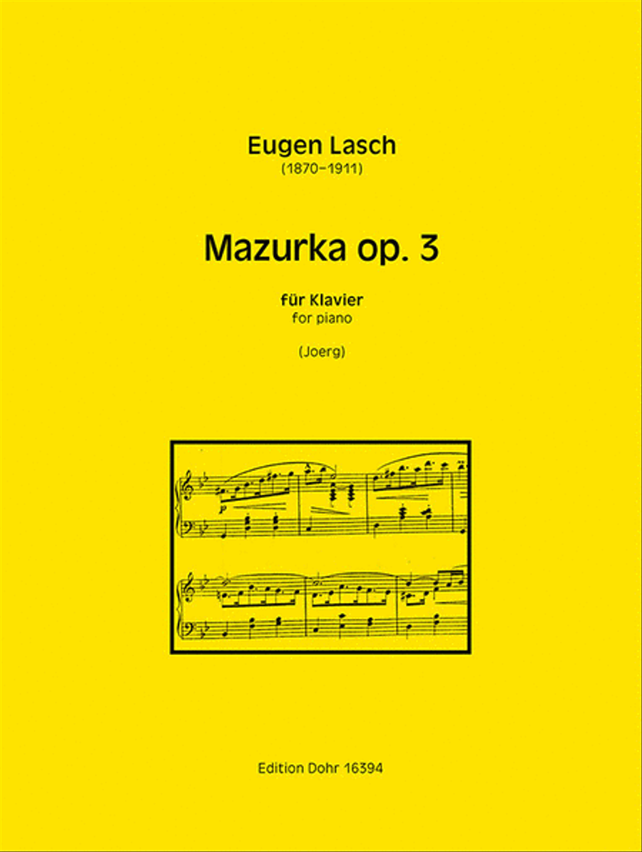 Mazurka für Klavier op. 3 Piano Solo scores gallery preview page 1