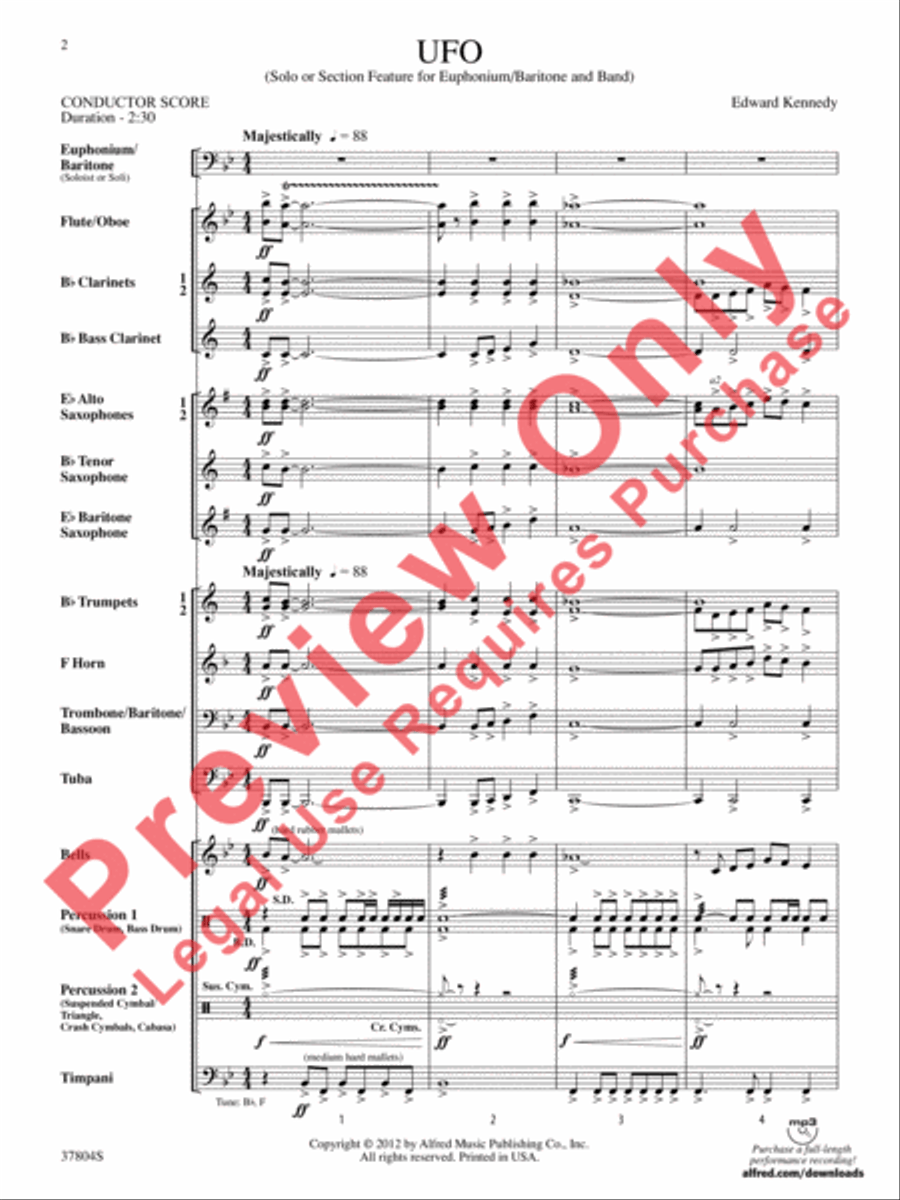 UFO Concert Band scores gallery preview page 3