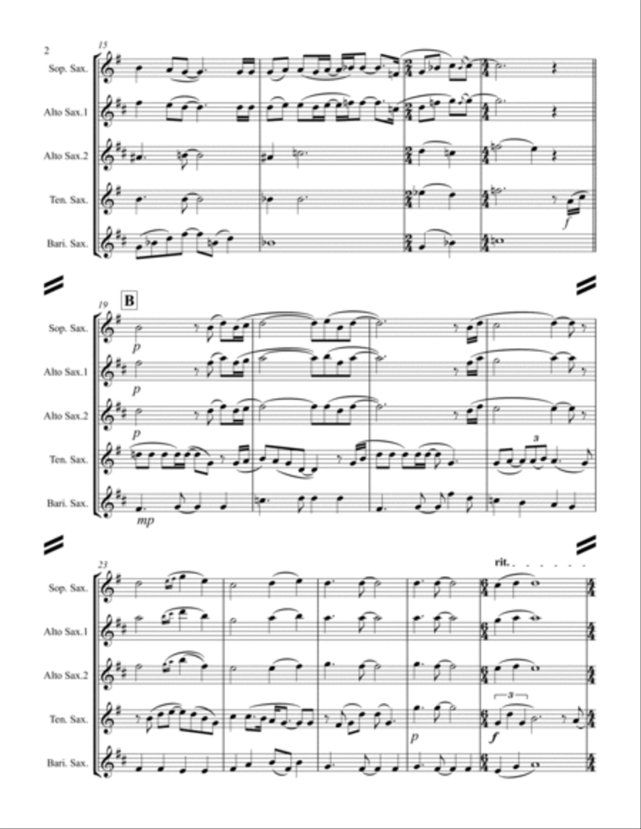 For Good Saxophone Quartet scores gallery preview page 3