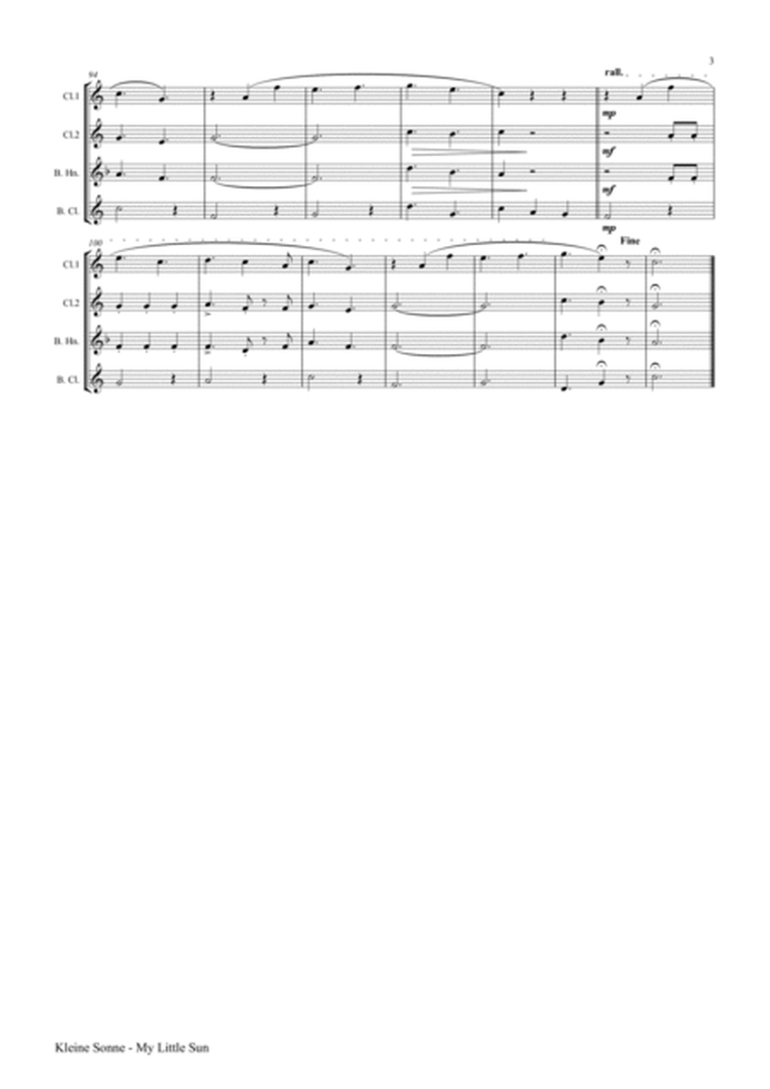 Kleine Sonne - My little sun - Waltz - Clarinet Quartet image number null