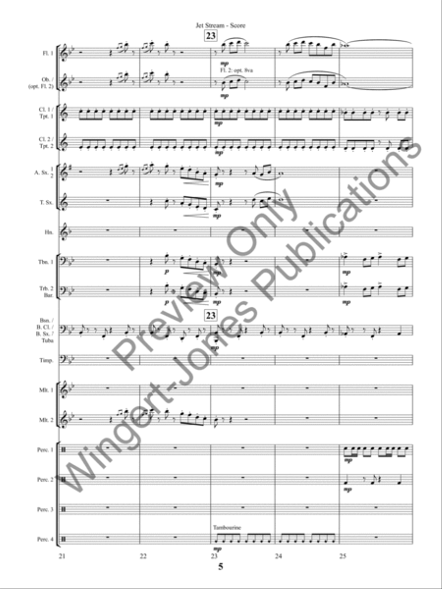 Jet Stream (Score) Concert Band scores gallery preview page 8