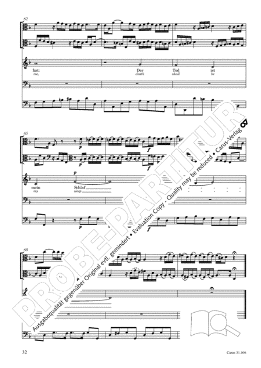 God's own time is the time appointed (Gottes Zeit ist die allerbeste Zeit) 4-Part scores gallery preview page 33