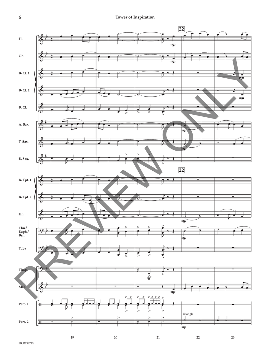Tower of Inspiration (Score) Concert Band scores gallery preview page 7