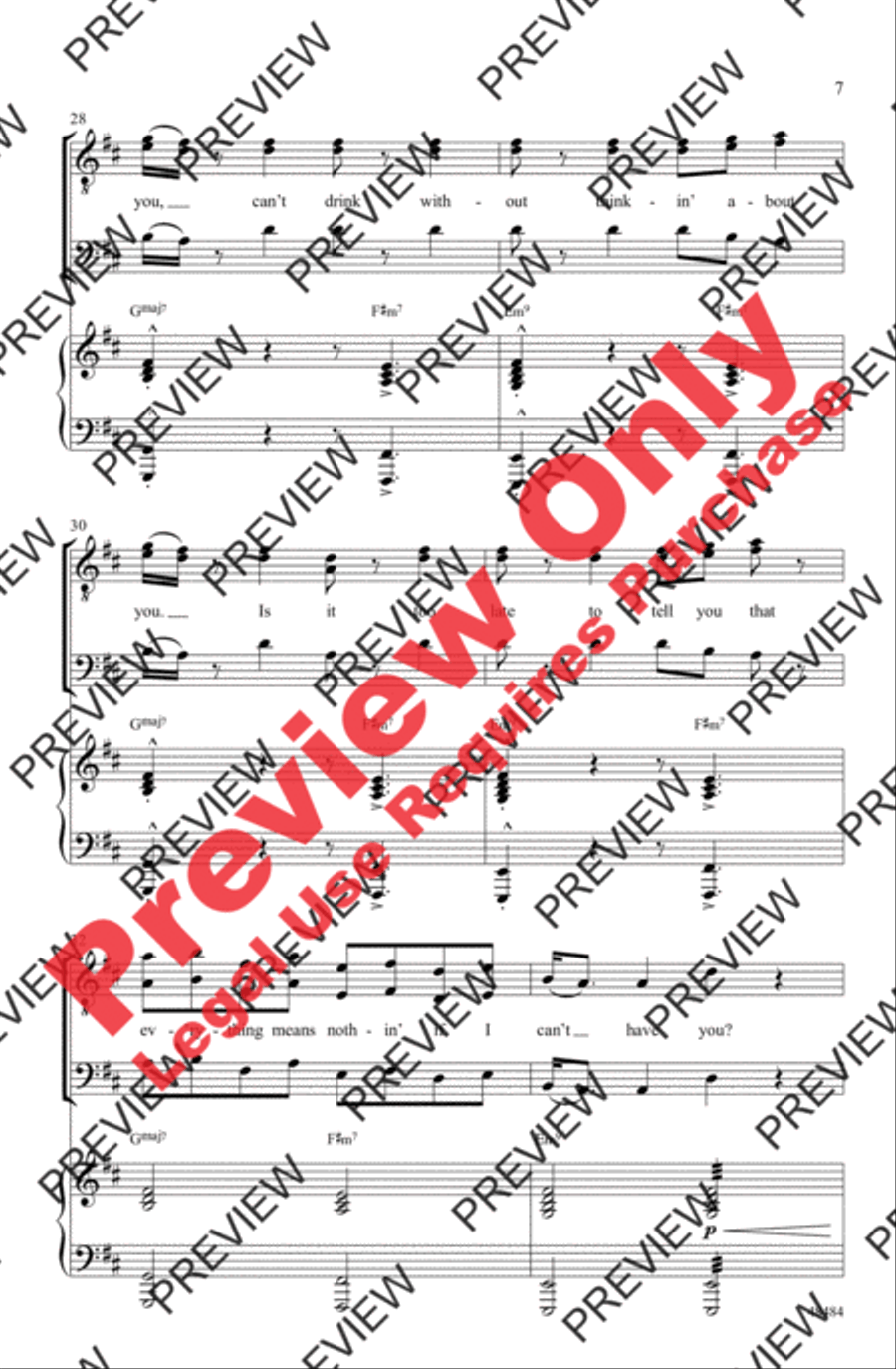 If I Can't Have You Men's Choir scores gallery preview page 7