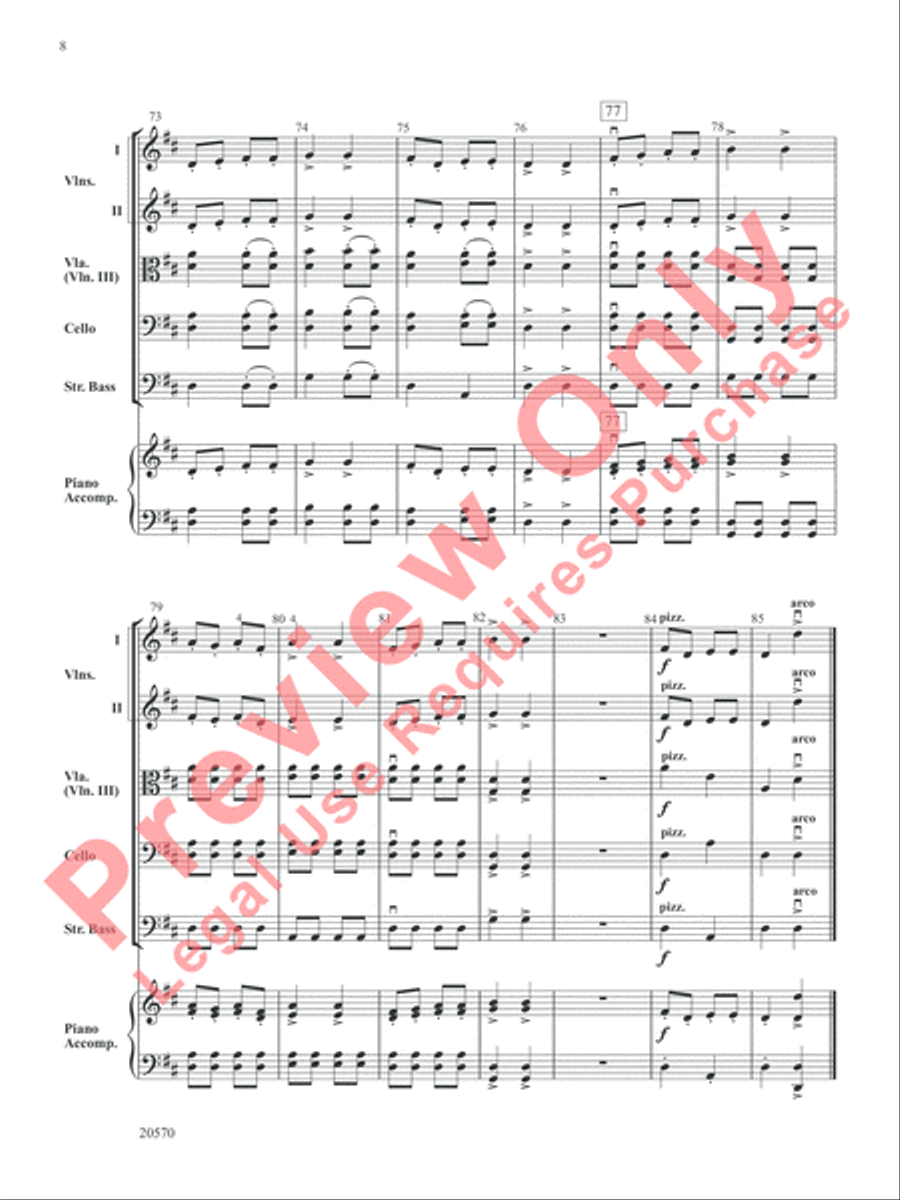 Sword Dance String Orchestra scores gallery preview page 9